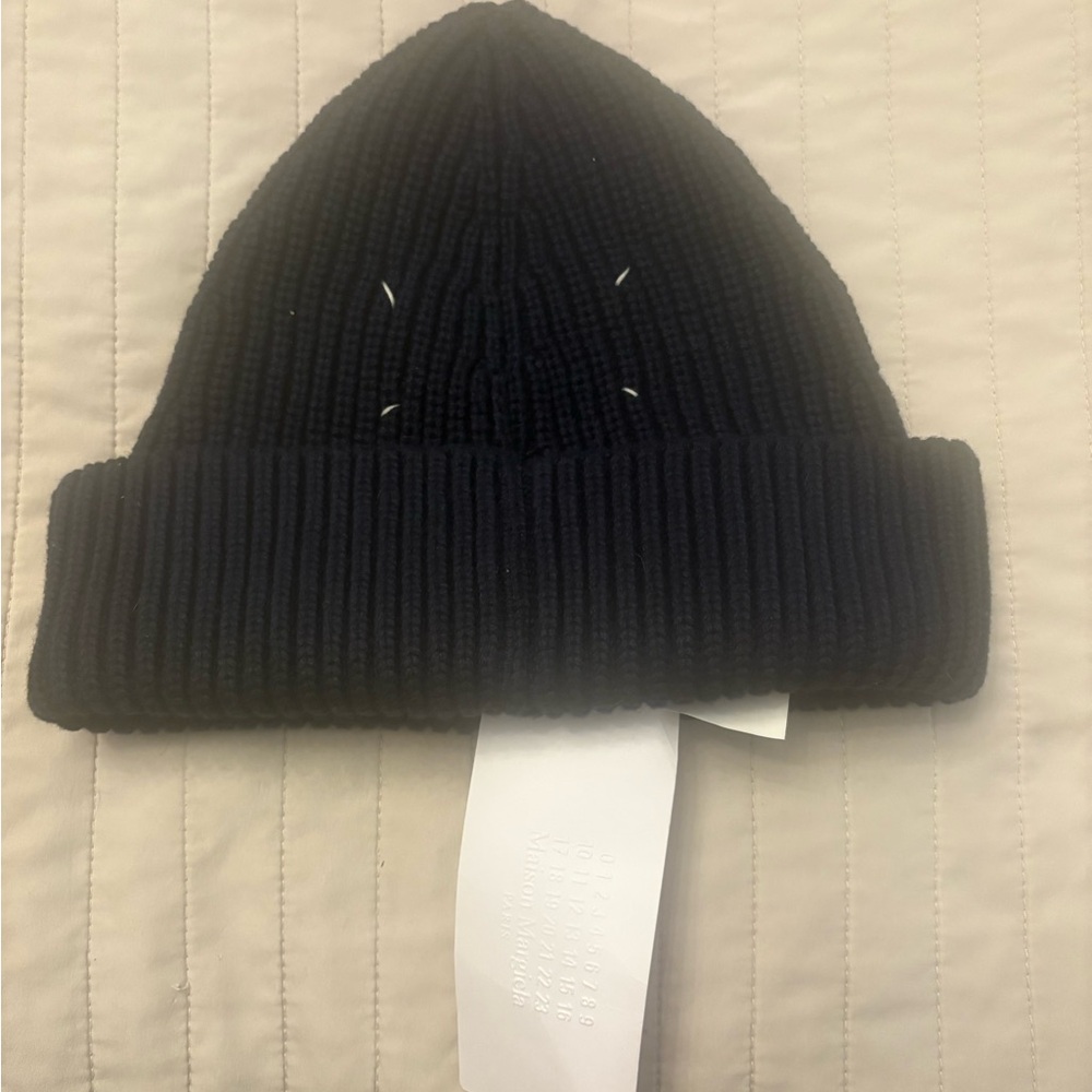 Maison Martin Margiela Dark Blue Knit Hat beanie nwt Italy gift able  men women - Picture 12 of 13
